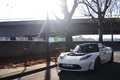 Tesla Roadster Sport blanc 3/4 avant gauche travelling penché