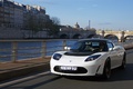 Tesla Roadster Sport blanc 3/4 avant gauche travelling