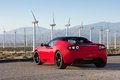 Tesla Roadster Sport rouge 3/4 arrière gauche