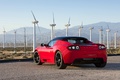 Tesla Roadster Sport rouge 3/4 arrière gauche