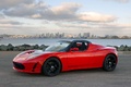 Tesla Roadster Sport rouge 3/4 avant gauche 