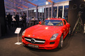 Mercedes SLS AMG rouge 3/4 avant gauche