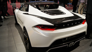 Mondial de l'Automobile Paris 2010 - Lotus Elise concept blanc 3/4 arrière gauche