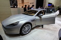 Salon de Genève 2010 - Aston Martin Rapide gris 3/4 avant gauche portes ouvertes