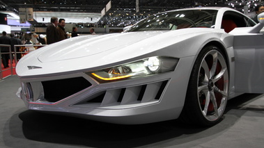 Salon de Genève 2010 - Hispano Suiza gris 3/4 avant gauche coupé