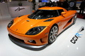 Salon de Genève 2010 - Koenigsegg CCXR orange 3/4 avant gauche