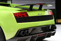 Salon de Genève 2010 - Lamborghini Gallardo LP570-4 Superleggera vert 3/4 arrière gauche coupé