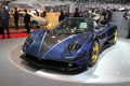 Salon de Genève 2010 - Pagani Zonda Tricolore bleu 3/4 avant gauche