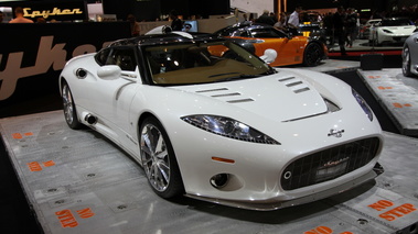 Salon de Genève 2010 - Spyker C8 Aileron blanc 3/4 avant droit