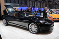 Aston Martin Rapide noir 3/4 avant droit coffre ouvert