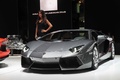 Lamborghini Aventador LP700-4 anthracite 3/4 avant gauche