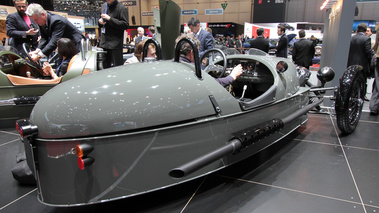 Morgan Threewheeler anthracite 3/4 arrière droit