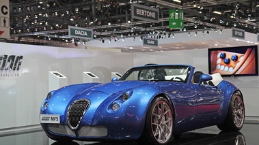 Wiesmann MF5 Roadster bleu 3/4 avant gauche