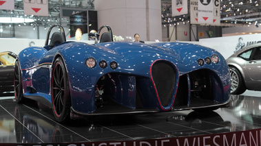 Wiesmann Spyder bleu 3/4 avant droit