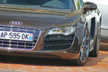 Top Marques Monaco 2010 - Audi R8 Spyder marron 3/4 avant droit coupé penché