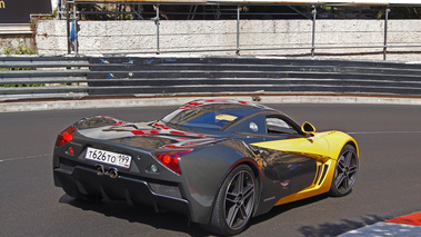 Top Marques Monaco 2010 - Marussia B1 jaune/anthracite 3/4 arrière droit test drive