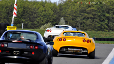 Lotus Elise S2 blanche & S2 jaune & S1 noire Circuit de Bresse 