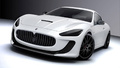 Maserati GranTurismo MC Concept blanc 3/4 avant gauche penché