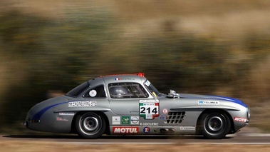 Mercedes 300 SL, De Thoisy, grise+bleue, filé drt  