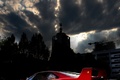 Ferrari F40, rouge, 3-4 ard, nuages