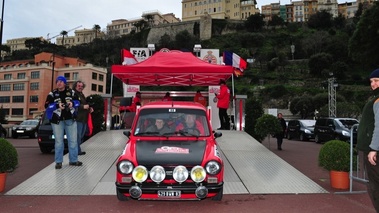 Autobianchi A112, rouge, face, podium