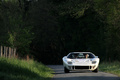 Ford GT40 blanc, action face, campagne