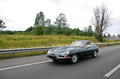 Jaguar Type E vert 3/4 avant gauche travelling