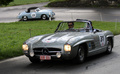 Gstaad Classic 2009 Mercedes SL Grise décapotable