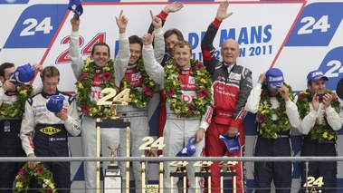 24h du Mans 2011 course Audi podium