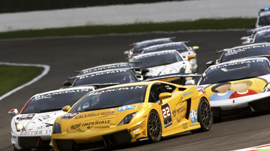 Lamborghini Gallardo LP560-4 SuperTrofeo jaune 3/4 avant gauche filé penché 2