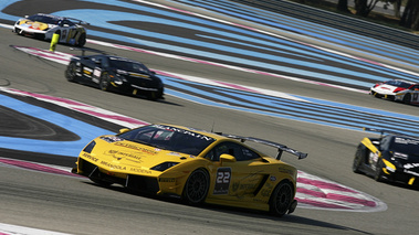 Lamborghini Gallardo LP560-4 SuperTrofeo jaune 3/4 avant gauche filé penché