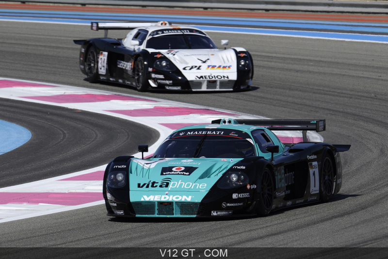 Maserati Mc12 Corsa Fia Gt1 Noir Vert 3 4 Avant Gauche