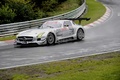 Mercedes SLS AMG GT3 gris 3/4 avant gauche