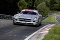 Mercedes SLS AMG GT3 gris face avant penché