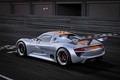 Porsche 918 RSR gris/orange 3/4 arrière gauche