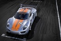 Porsche 918 RSR gris/orange 3/4 avant gauche vue de haut 3