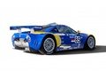 Spyker C8 Laviolette LMS bleu/jaune 3/4 arrière droit