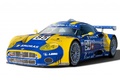 Spyker C8 Laviolette LMS bleu/jaune 3/4 avant gauche