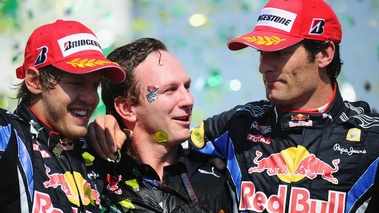 Brésil 2010 Vettel Horner et Webber