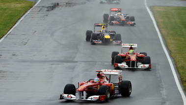 Canada 2011 Ferrari et Red Bull pluie