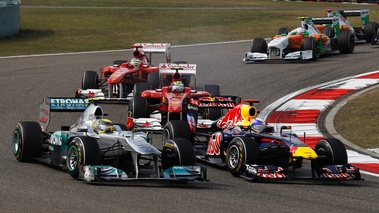 Chine 2011 Mercedes Red Bull Ferrari