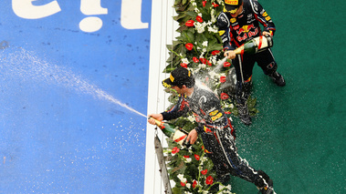 Chine 2011 Webber Vettel podium