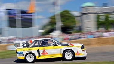 Goodwood Festival Of Speed 2011 - Audi Quattro SWB blanc/jaune filé penché