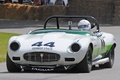 Goodwood Festival Of Speed 2011 - Jaguar Type E blanc speedster 3/4 avant gauche