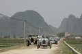 Bugatti Type 35, bleu ciel, action face