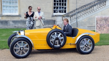 Bugatti Typ 35, jaune, profil gch