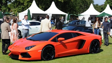 Lamborghini Aventador, orange, 3-4 avg