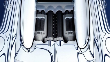 Bugatti Veyron L'or Blanc - moteur