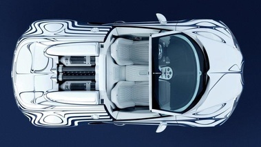 Bugatti Veyron L'or Blanc - vue de dessus