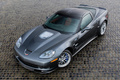 Chevrolet Corvette C6 ZR1 anthracite 3/4 avant gauche vue de haut